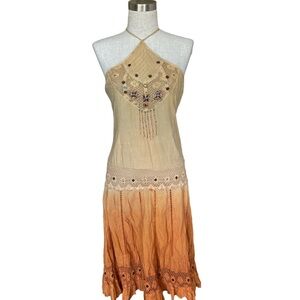 NWT Karma Highway Boho Gypsy Festival Handmade Midi Dress
